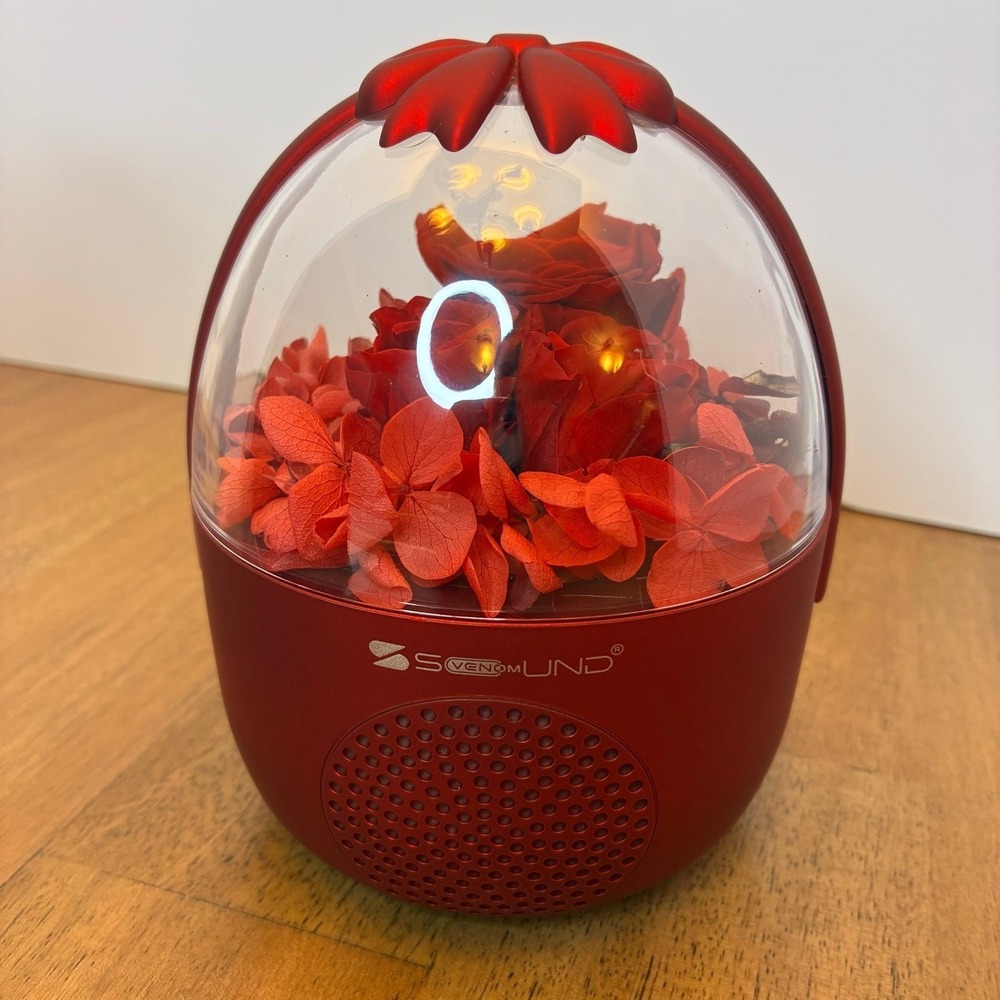 Venom Sound Preserved Flower Bluetooth Speaker Gift Red Rose NIB FYP Tech Music
